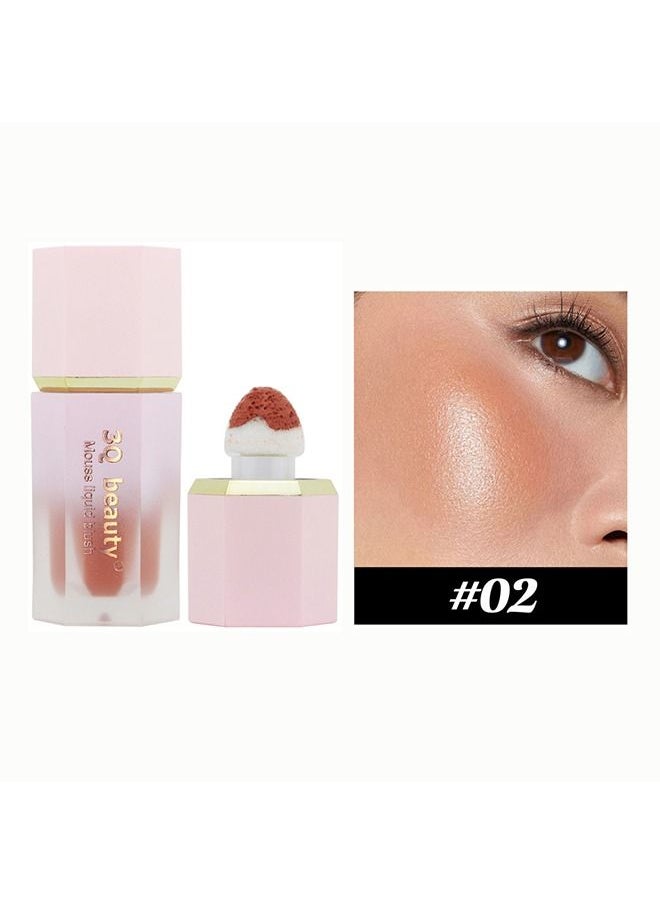 Cream Matte Liquid Blush Stick, Velvet Texture Natural Long-Wearing Lightweight Smooth and Delicate Waterproof and Sweat proof Creates A Dewy Natural Finish for Cheeks Eyes Lips