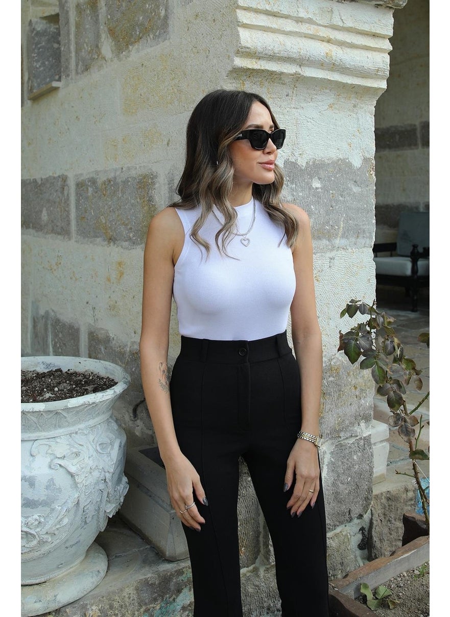 Havoş Havos White Halter Neck Ribbed Undershirt  - Image 2