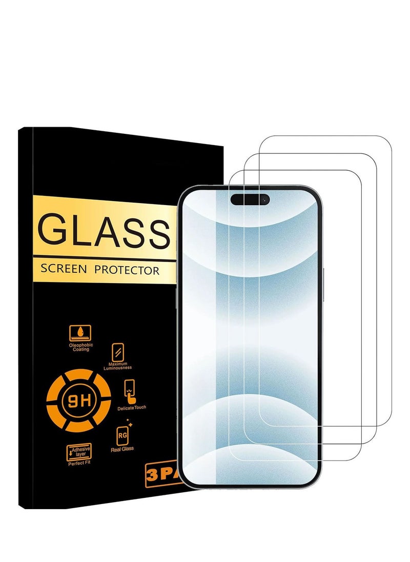 Generic iPhone 16 Pro Max 9H Tempered Glass Screen Protector, 3-Pack, Ultra Clear, Scratch Resistant, Anti-Fingerprint, Case-Friendly, Includes Installation Tools  - Image 1