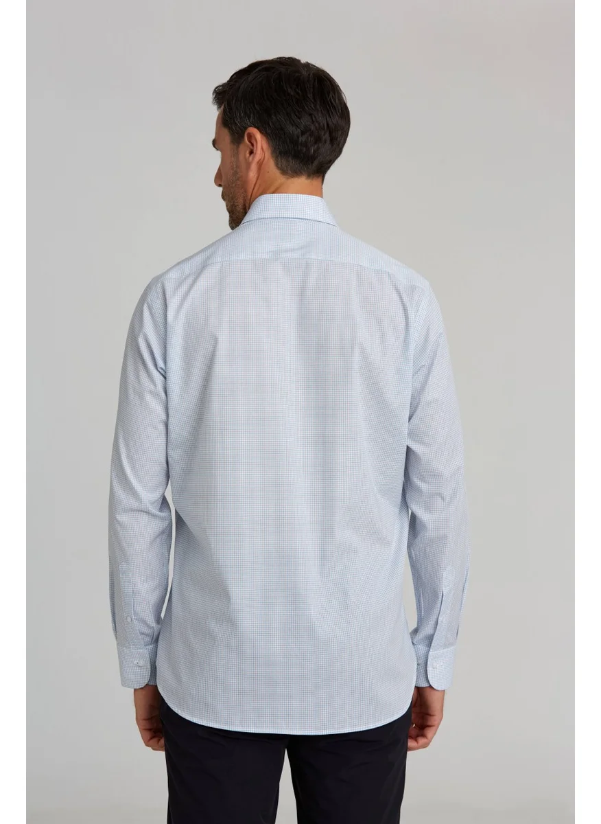 Bisse Gm 232072 Uk Italian Checkered Shirt Blue GM23K232072_D35