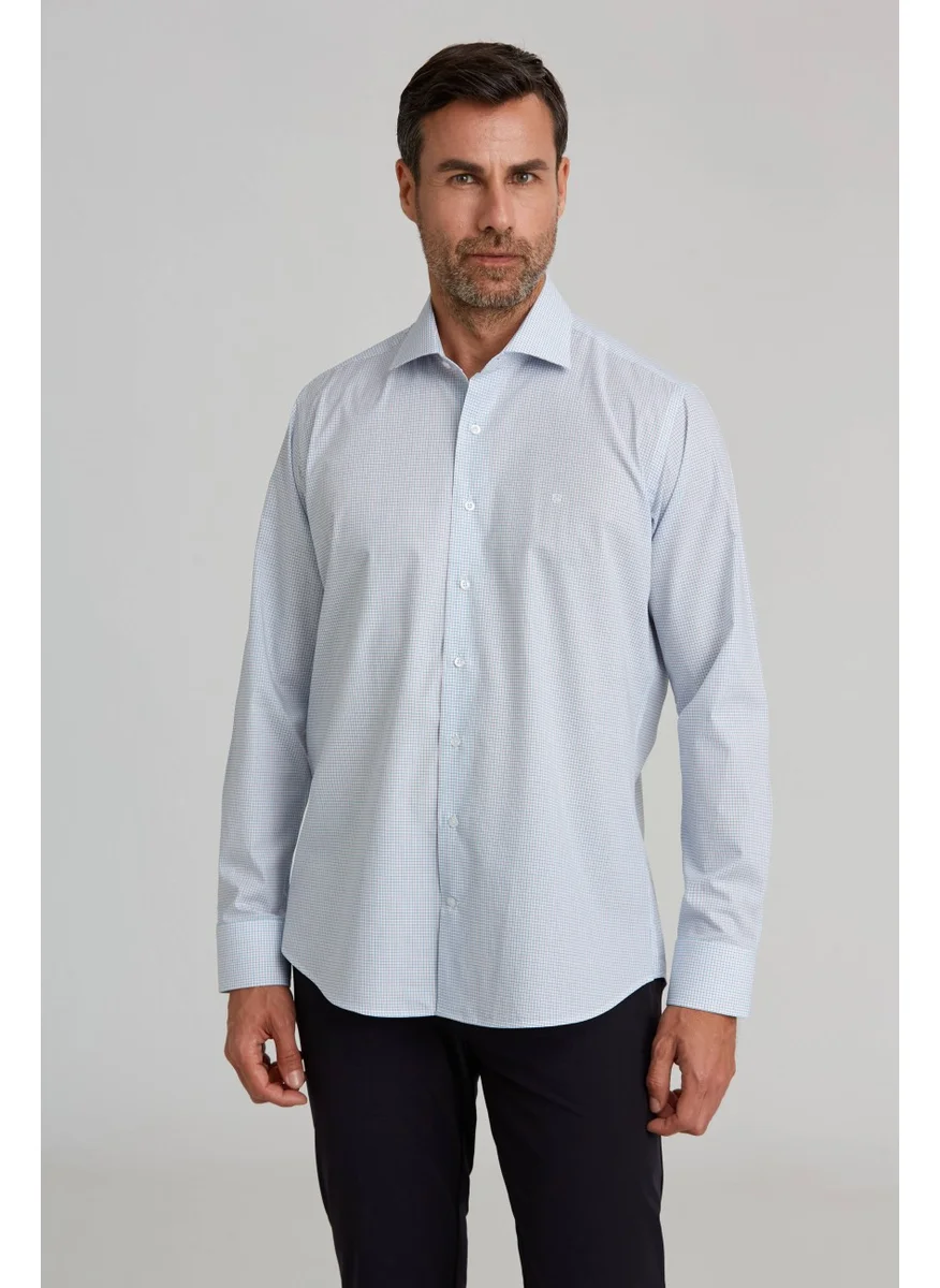 Bisse Gm 232072 Uk Italian Checkered Shirt Blue GM23K232072_D35