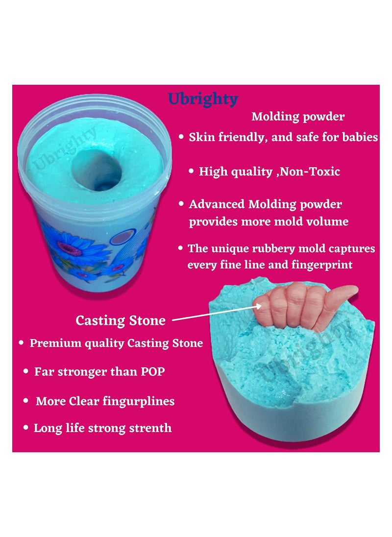 Generic - UBRIGHTY Hand Casting Kit, Baby Molding Clay Hand Molding Powder 3D Moulding Powder for Hand Casting Kit Foot Hand Mould Kit Molding Powder 325gm Casting 550gm Multicolor - Image 1