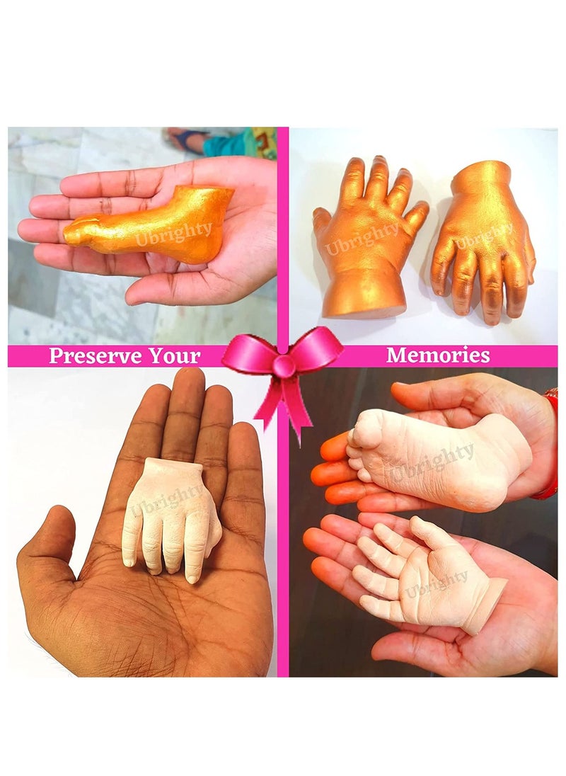 Generic - UBRIGHTY Hand Casting Kit, Baby Molding Clay Hand Molding Powder 3D Moulding Powder for Hand Casting Kit Foot Hand Mould Kit Molding Powder 325gm Casting 550gm Multicolor - Image 1