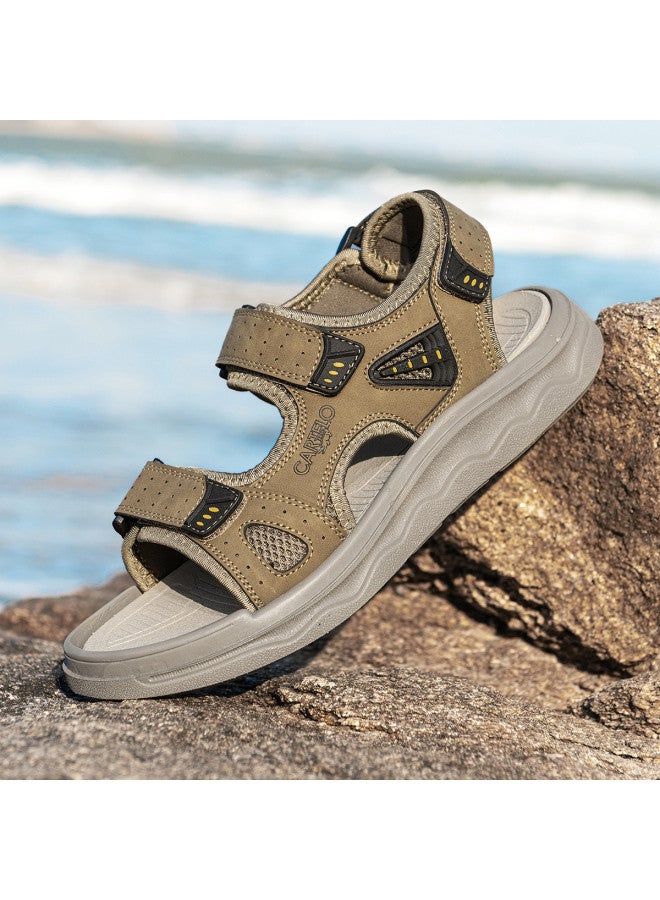 CARTELO Men's Sports Sandals [breathable And Cool] Summer Versatile Outdoor Beach Sandals With Convenient Hook-and-loop Closure - Image 2