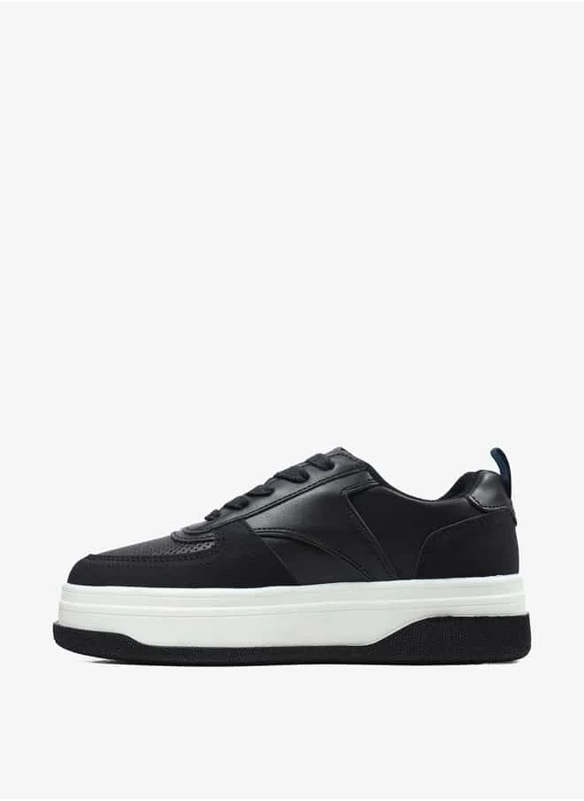 GAP Women's Logo Detail Sneakers with Lace-Up Closure - Paradise Cup Low W