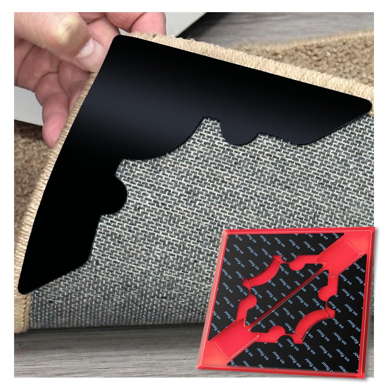 Tikfoam 16 Pack Reusable Anti Slip Adhesive Strips for Hardwood and Tile Floors, Strong and Firm, No Damage to Floor - Image 1