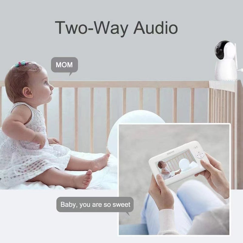 Wireless Baby Monitor Video Monitor for Baby Camera Monitor with 4.3 Inch TFT LCD Screen Two-Way Talk Room Temperature Detection Motion Detection IR Night Vision Alarm Clock Functions Built-in 5 - Image 2