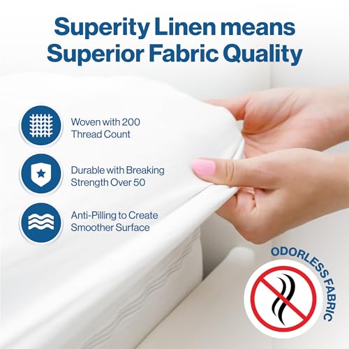 Superity Linen Superity Luxurious Hotel Quality Queen Fitted Sheet 100% Cotton Ultra Soft, Skin-Friendly & Hypoallergenic Deep Pocket Fits 16 Mattress Easy Care & Snug Fit (Queen Size - 60 X 80) - Image 3