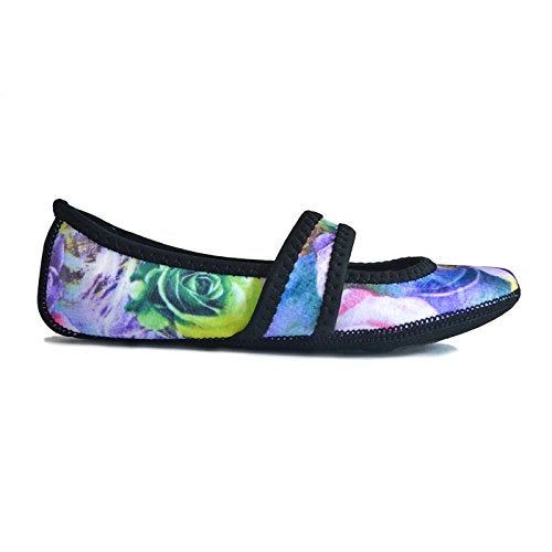 Nufoot Betsy Lou Fuzzies Women's Slippers, Foldable, Flexible Flats, Slipper Socks, Travel Slipper, Yoga Socks, House Shoes, Indoor Shoes, Purple Rose, Small - Image 2