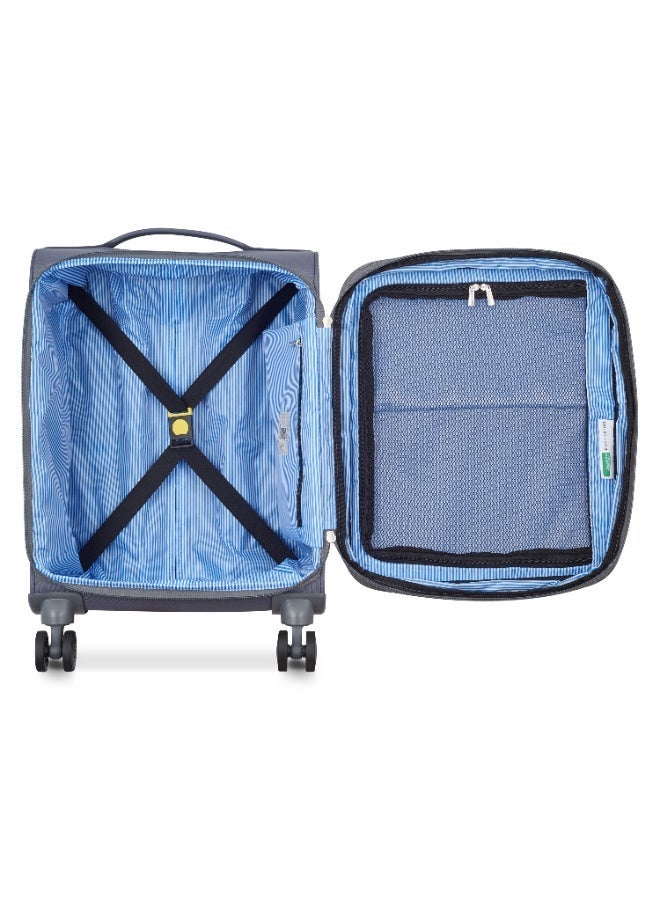 DELSEY United Colors of Benetton By Delsey Soft  55cm Cabin  Trolley  Steel Gray - Image 3