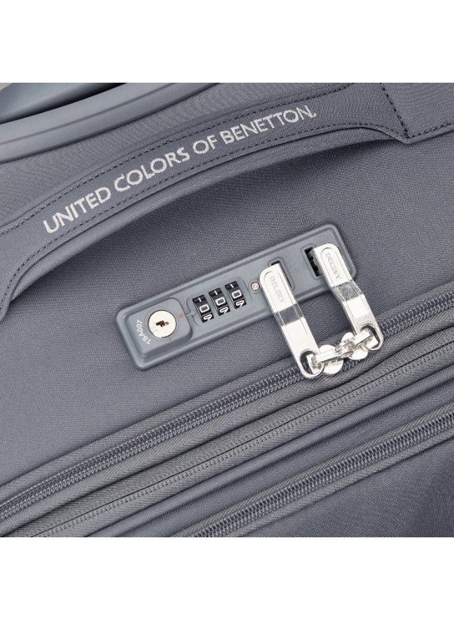DELSEY United Colors of Benetton By Delsey Soft  55cm Cabin  Trolley  Steel Gray - Image 5
