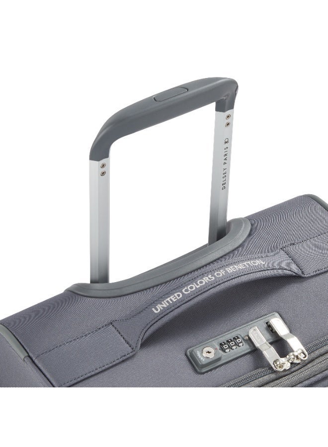DELSEY United Colors of Benetton By Delsey Soft  55cm Cabin  Trolley  Steel Gray - Image 4