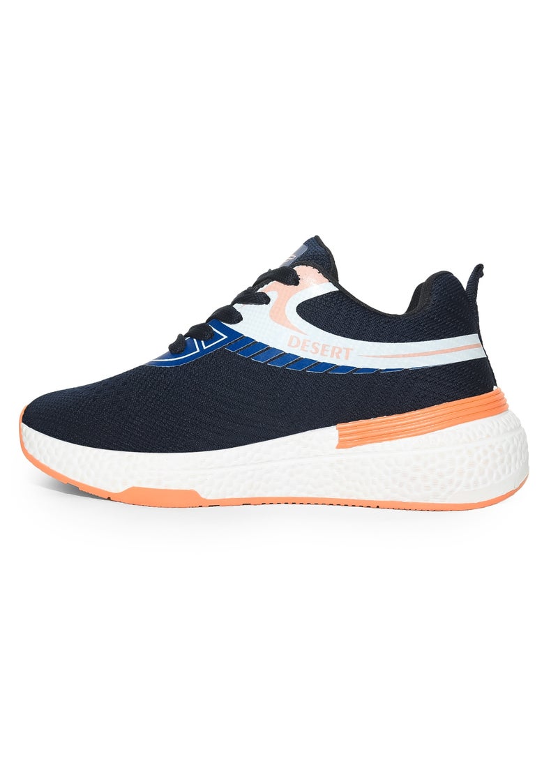 Desert Sportive Knitted Textile Lace-up Sneakers For Women - Image 2