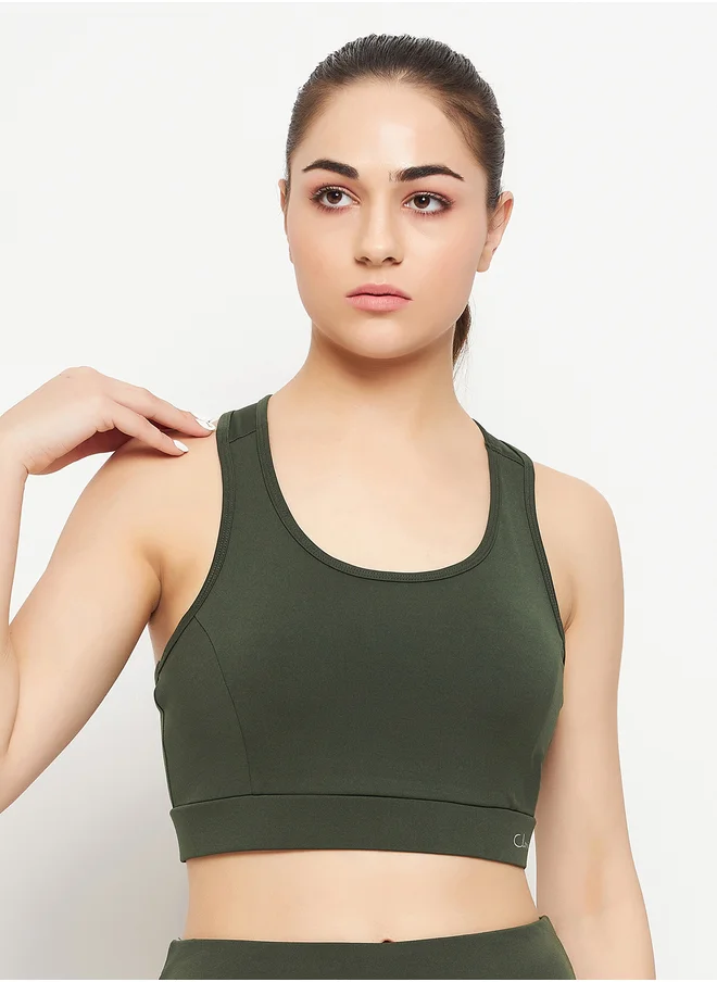 Clovia Medium Impact Padded Racerback Sports Bra