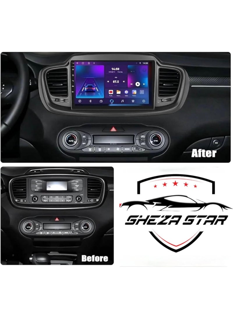SHEZA STAR Android Car Stereo for Kia Sorento MK3 2015-2020 4GB RAM 64GB ROM Support Carplay, M-Link Wi-Fi BT, Radio GPS, 10 Inch IPS.QLED Touch Screen, Fast interface with 360D Camera Included - Image 2