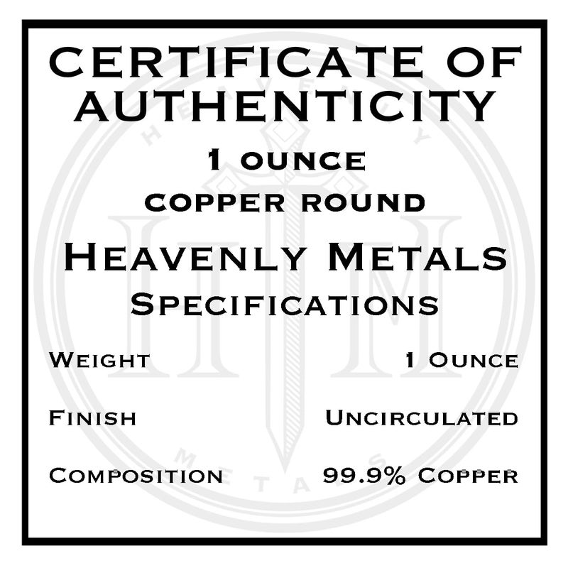 Heavenly Metals Roaring Tyrannosaurus Rex Prehistoric Dinosaur - 1 oz .999 Pure Copper Round Collecticble 39mm Challenge Coin in Capsule - COA by Heavenly Metals - Image 5