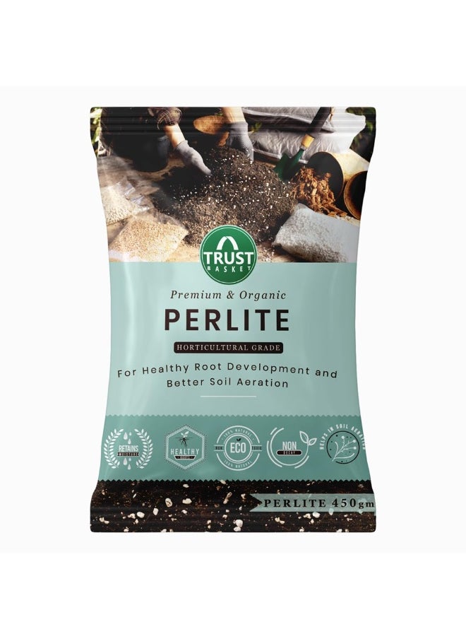 TrustBasket TrustBasket Perlite for Plants Soil Additive Horticultural Grade - for Indoor, Outdoor Plants and Hydroponics 450 gm  - Image 1