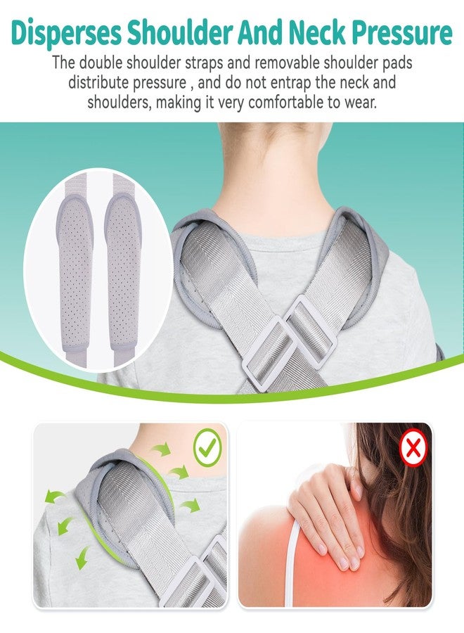 lefeke Arm Sling Shoulder Immobilizer with Chest Strap (Fits Right & left Arm), Breathable Medical Sling for Shoulder Injury for Child (Blue) - Image 3