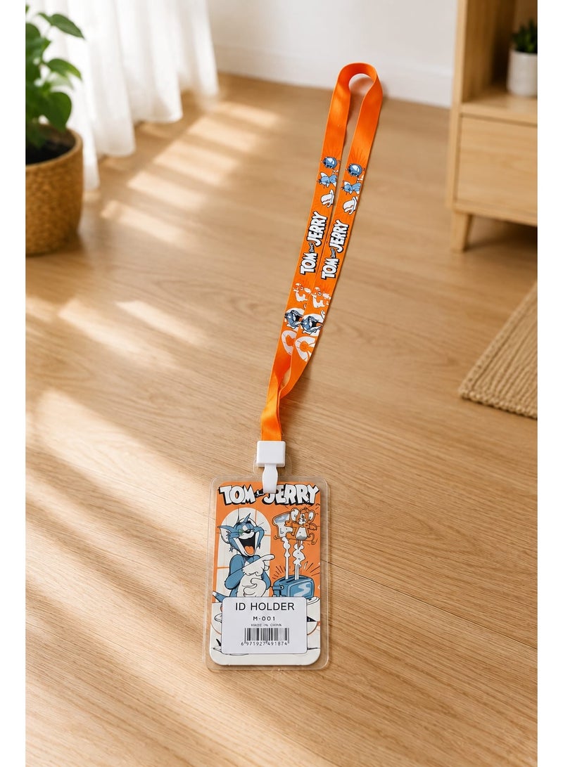 Double-Sided Cartoon ID Card Holder with Lanyard - Waterproof & Heavy-Duty Badge Holder, Ideal for Office, School, Credit Cards, and Events - Image 4