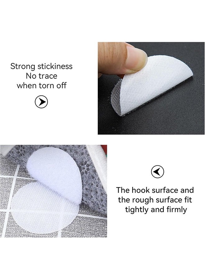 HY 12 Pairs 2 Inch Round Hook and Loop Dots, White Double Sided Sticky Tape Self Adhesive Nylon Sticky Back Strips Hook Loop Fasteners Coins for Home Office Car Phone Mount  - Image 5