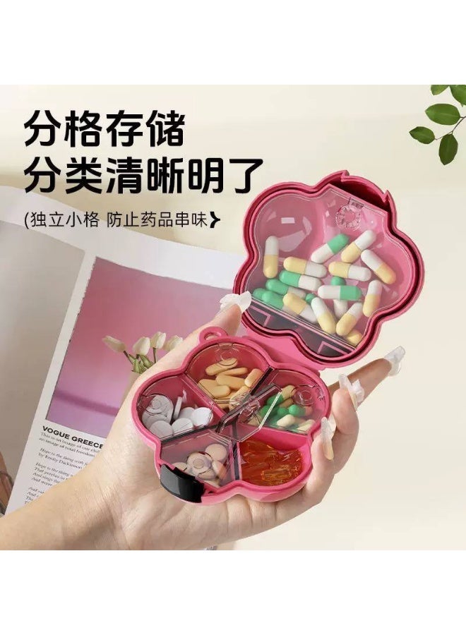 علبة حبوب واحدة للحقيبة، علبة حبوب للسفر بسبعة أقسام، علبة حبوب صغيرة الحجم وسهلة الحمل، مثالية للتخزين أثناء التنقل، حامل حبوب للحقيبة. - Image 1