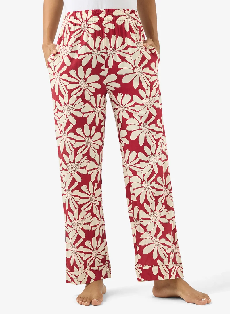 Ginger Cotton Relaxed Fit T-Shirt & Pyjama Set