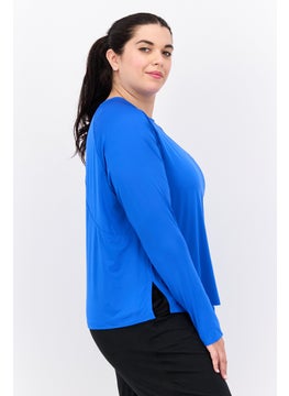 Brooks Women Sportswear Fit Long Sleeve Running Top, Blue  - Image 3