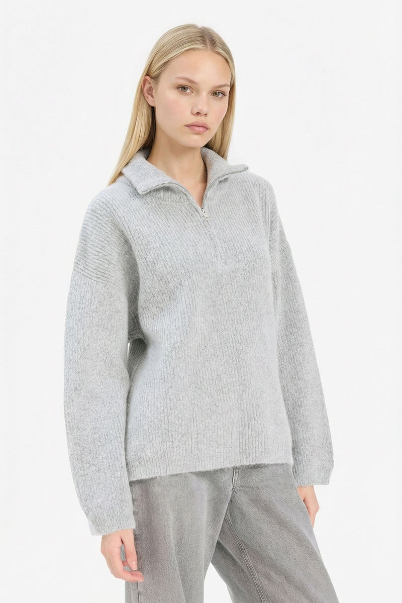 DeFacto Grey Woman Relax Fit Knitwear Pullover Casual - Image 4