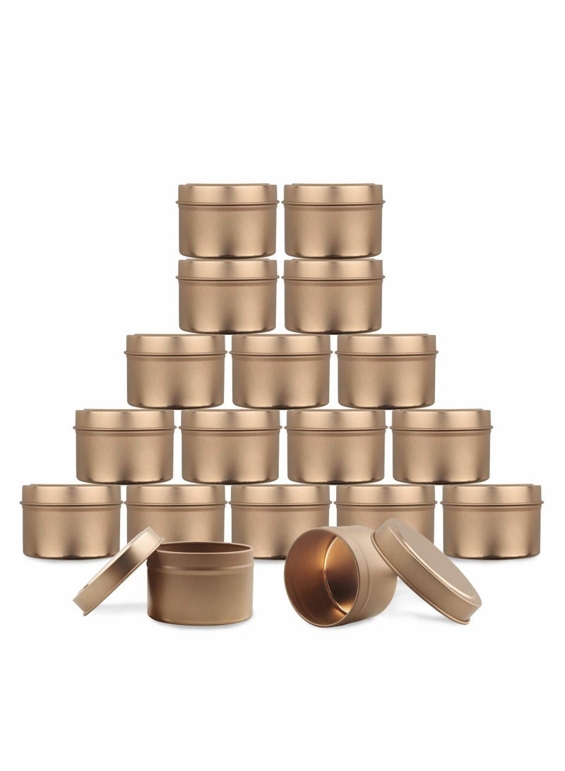 SOLARAE Candle Tins Metal Tins, 12 Pcs 4 oz Metal Tins Candle Jars Candle Containers Candle Tins Empty Candle Jars for Making Candles, Arts & Crafts, Dry Storage, Party Favors and More (Rose Gold) - Image 1