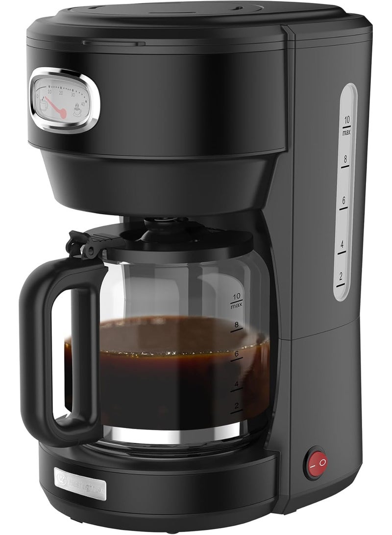 Westinghouse Westinghouse USA Retro Series 1.25L Coffee Maker – Black | Stylish Design with Brew Control, Pause-and-Pour Function, Permanent Filter (UAE Version) - 2 Years Warranty - Image 1