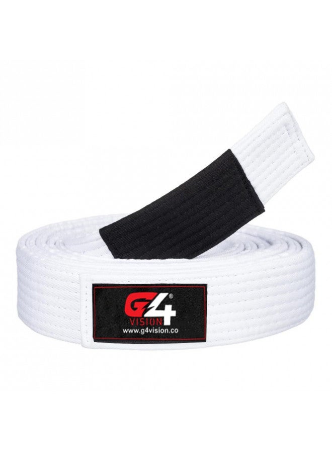 G4 VISION G4 Jiu Jitsu BJJ Belts Brazilian Adult A1 A2 A3 A4 Black Brown Purple Blue White (White, A1) - Image 2