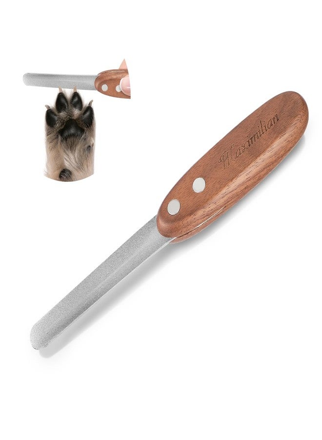 WJIAAA Dog Nail File, Diamond Coated Metal Nails Filer for Dogs Cats Pets with Ergonomic Walnut Handle, Smooth and Shape Rough Edges Remove Burs - Image 1