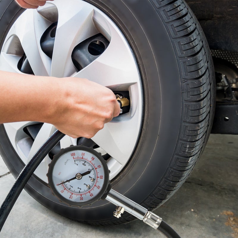 🚗 مقياس ضغط إطارات مع خرطوم مرن لقراءات دقيقة في جميع أحوال الطقس - Image 1