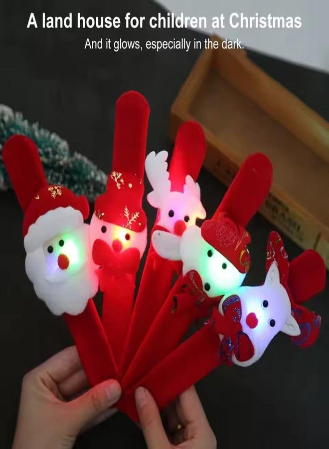 AMYCAUR Merry Christmas LED Light Hand Slap Wristbands for Kids, Girl & Boy, Adults Slap Bands are Perfect for Christmas Parties, Birthdays, and New Year Celebrations Return Gifts for Kids (4_Pcs) - Image 3