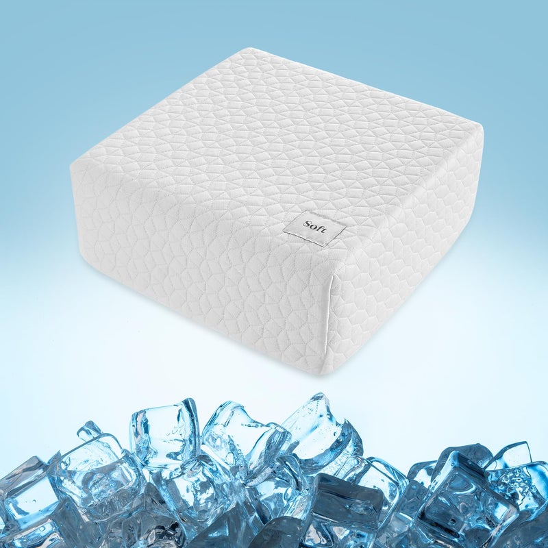 HARBOREST Cooling Cube Pillow - Side Sleeper Pillow for Neck and Shoulder Pain  Memory Foam Pillow Cube Pro with Adjustable Firmness 12""x12""x5"" - Image 1