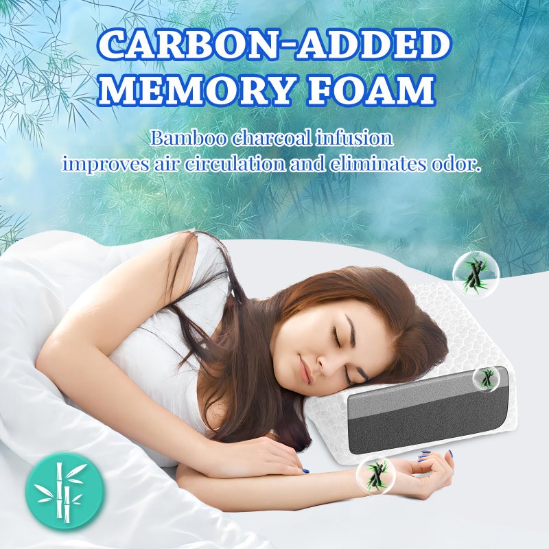 HARBOREST Cooling Cube Pillow - Side Sleeper Pillow for Neck and Shoulder Pain  Memory Foam Pillow Cube Pro with Adjustable Firmness 12""x12""x5"" - Image 5