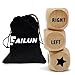 FAILUN Left Right Center Game Dice 1 Inch Wooden Dice with Drawstring Bag Easy to Store and Carry Around Convenient for Travel 3 pcs - Image 2