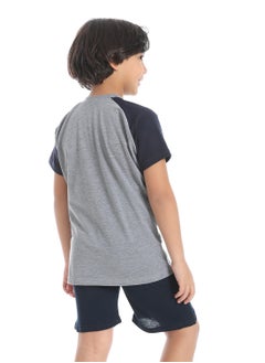 Caesar Boys printed cotton T-Shirt With Short Set  - Image 4