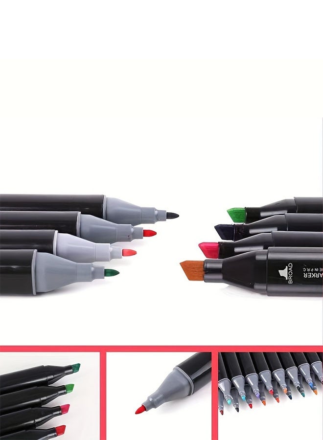 Touch 48 Color Twin Side Marker Pens Set, Magic Painting Set Twin Side Marker Pens Set, Double Tipped Art Marker Set Mark Pen for Kids Artist Coloring Sketching Illustration Drawing Markers - Image 5