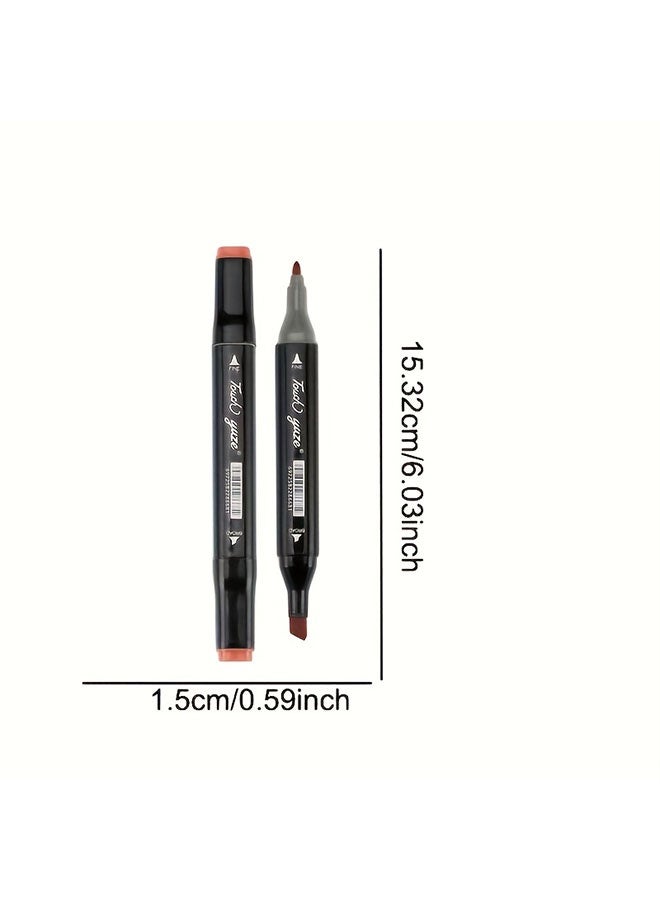 Touch 48 Color Twin Side Marker Pens Set, Magic Painting Set Twin Side Marker Pens Set, Double Tipped Art Marker Set Mark Pen for Kids Artist Coloring Sketching Illustration Drawing Markers - Image 2