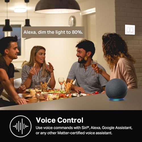 Kasa Smart Dimmer Switch 2-Gang HS220-2, Single Pole, Needs Neutral Wire, 2.4GHz Wi-Fi Light Switch Compatible with Alexa and Google Home, UL Certified, No Hub Required, White - Image 4