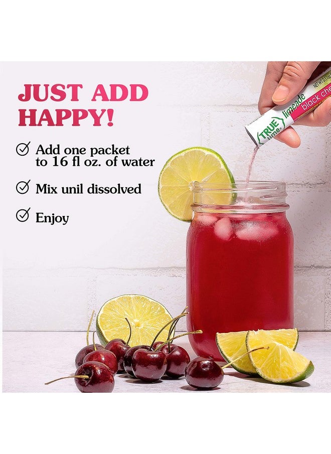 True Citrus TRUE LIME Black Cherry Limeade Drink Mix (10 Packets) | Made from Real Limes | No Preservatives, No Artificial Sweeteners, Gluten Free | Water Flavor Packets & Water Enhancer with Stevia  - Image 5