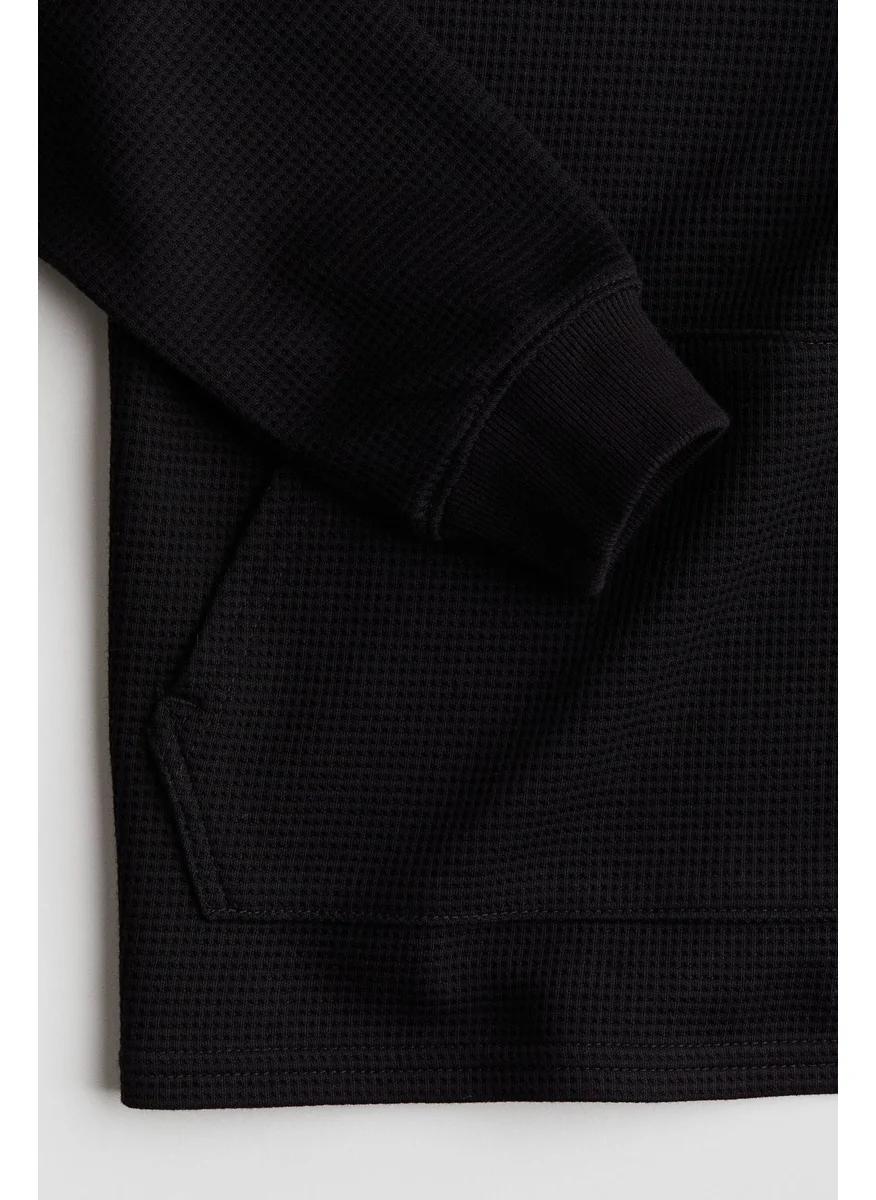 H&M Waffled Jersey Hoodie