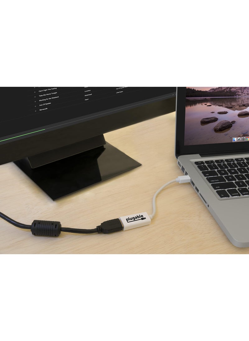 Plugable Plugable Mini DisplayPort (Thunderbolt 2) to HDMI Adapter - Driverless (Supports Mac, Windows, Linux, and 4K Displays up to 3840x2160@30Hz, Passive)  - Image 2