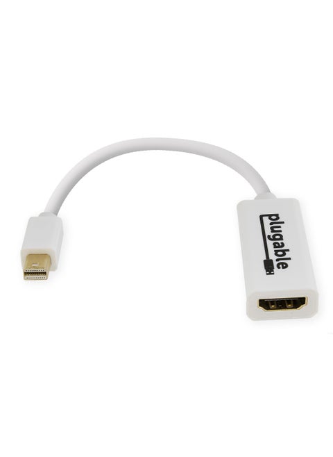 Plugable Mini DisplayPort (Thunderbolt 2) to HDMI Adapter - Driverless (Supports Mac, Windows, Linux, and 4K Displays up to 3840x2160@30Hz, Passive)