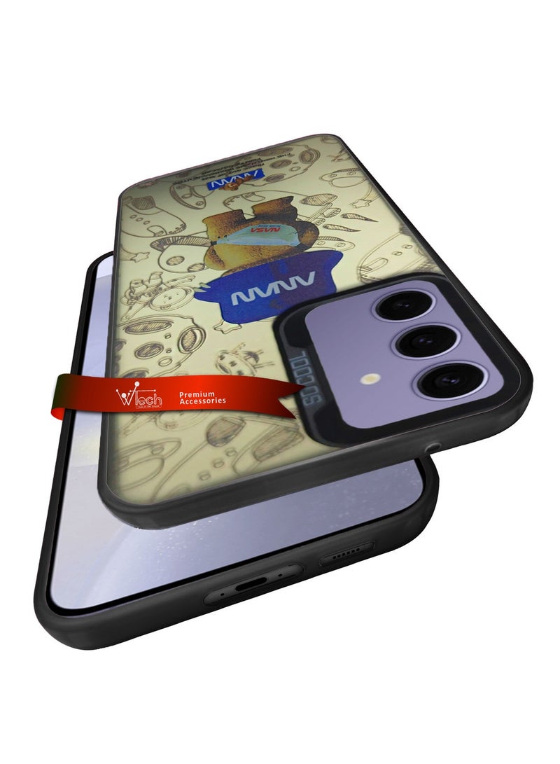 Wtech SO COOL Series Light Refrative Silicone Protective Raised Camera Lips Bazel Case Cover For Samsung Galaxy S24+ / S24 Plus 5G 2024 Gold/Blue - Image 1