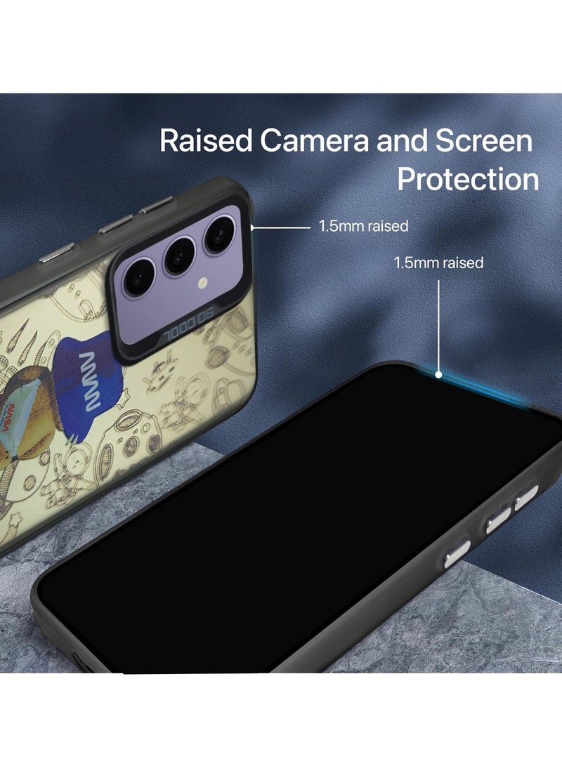 Wtech SO COOL Series Light Refrative Silicone Protective Raised Camera Lips Bazel Case Cover For Samsung Galaxy S24+ / S24 Plus 5G 2024 Gold/Blue - Image 2