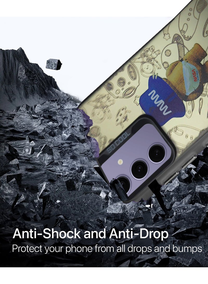 Wtech SO COOL Series Light Refrative Silicone Protective Raised Camera Lips Bazel Case Cover For Samsung Galaxy S24+ / S24 Plus 5G 2024 Gold/Blue - Image 3