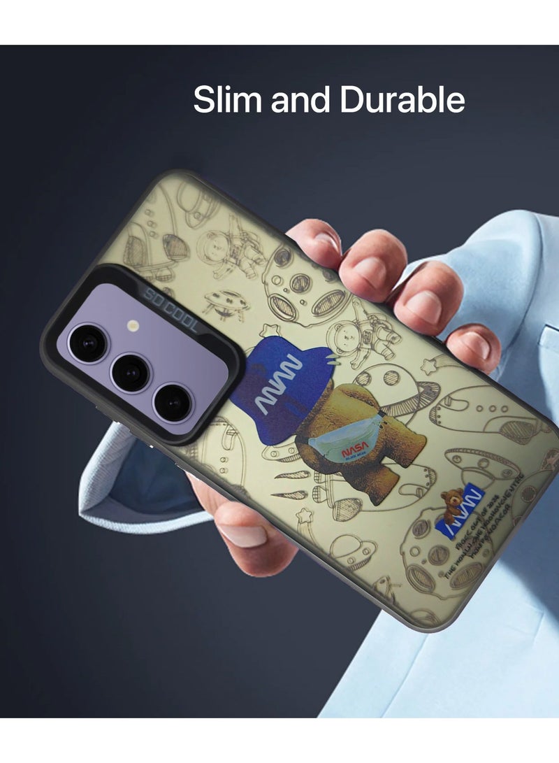 Wtech SO COOL Series Light Refrative Silicone Protective Raised Camera Lips Bazel Case Cover For Samsung Galaxy S24+ / S24 Plus 5G 2024 Gold/Blue - Image 4