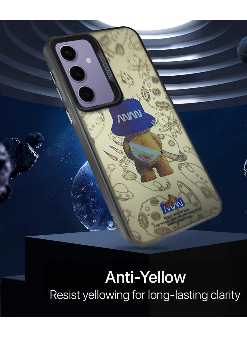 Wtech SO COOL Series Light Refrative Silicone Protective Raised Camera Lips Bazel Case Cover For Samsung Galaxy S24+ / S24 Plus 5G 2024 Gold/Blue - Image 5